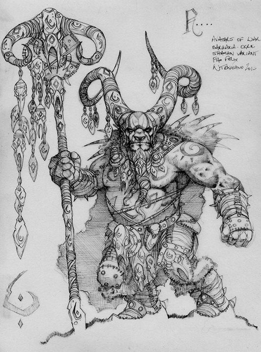 Ogre Shaman Resin Boss Miniature alternate view 2