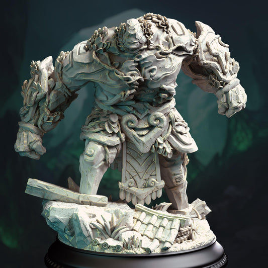 Jade Golem Resin Miniature Figure alternate view 2