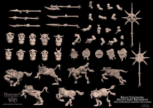 Warrior Beast Centaur Regiment Resin Miniatures Regiment alternate view 2