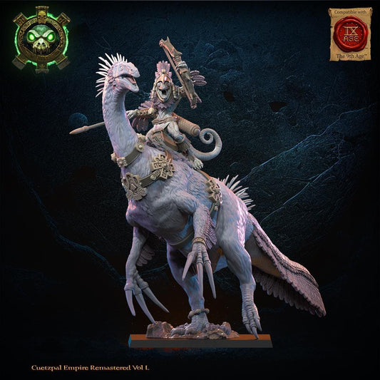 Mounted Lizard Kin Heroine Resin Vehicle Miniature alternate view 2