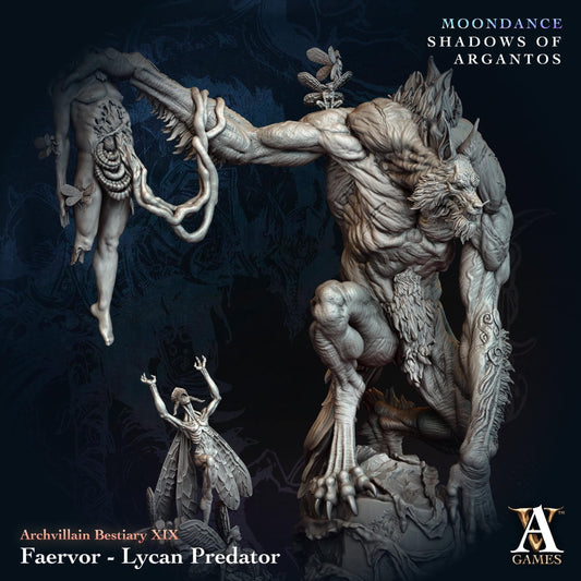 Faervor - Lycan Predator Resin Miniature Figure alternate view 2