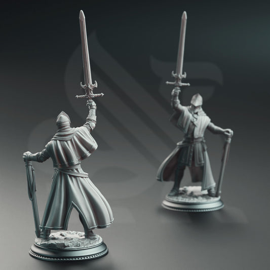Priest Knight Resin Miniature Figure alternate view 2