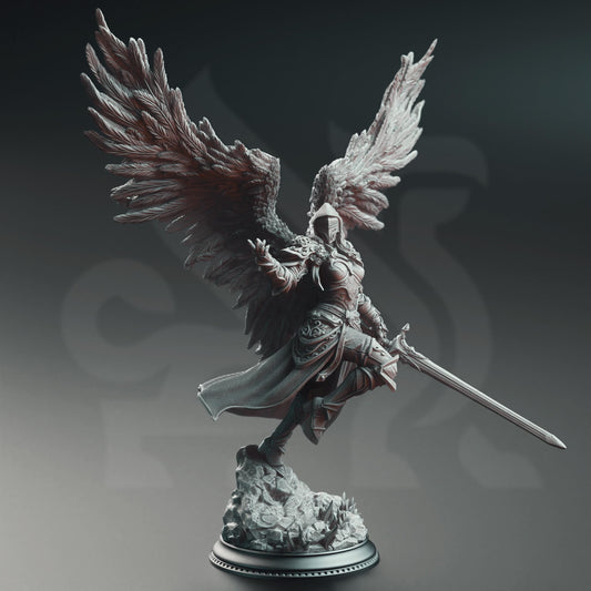 Ascended Commander Knight - Lydia the Merciless Resin Boss Miniature alternate view 2