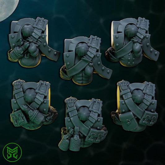 Sneaky Pirate Orc Pistoleers x6 Resin Upgrade Parts alternate view 2