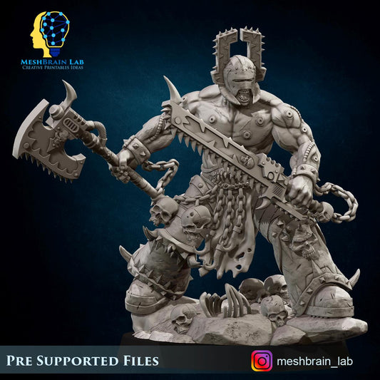 Doom Marine Berserker Champion Resin Miniature Figure alternate view 2
