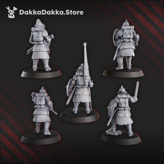 Trench Veterans x5 Resin Miniatures Set alternate view 2