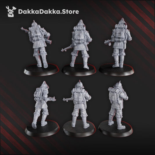 Trench Elite Conquistadors x6 Resin Miniatures Set alternate view 2
