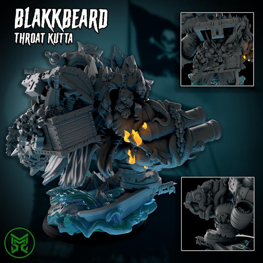 Blakk Beard Throat Kutta Resin Miniature Figure alternate view 2