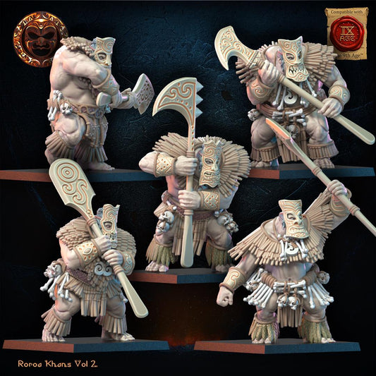 Roroa Khans Tiki Regiment x10 Resin Miniatures Regiment alternate view 2