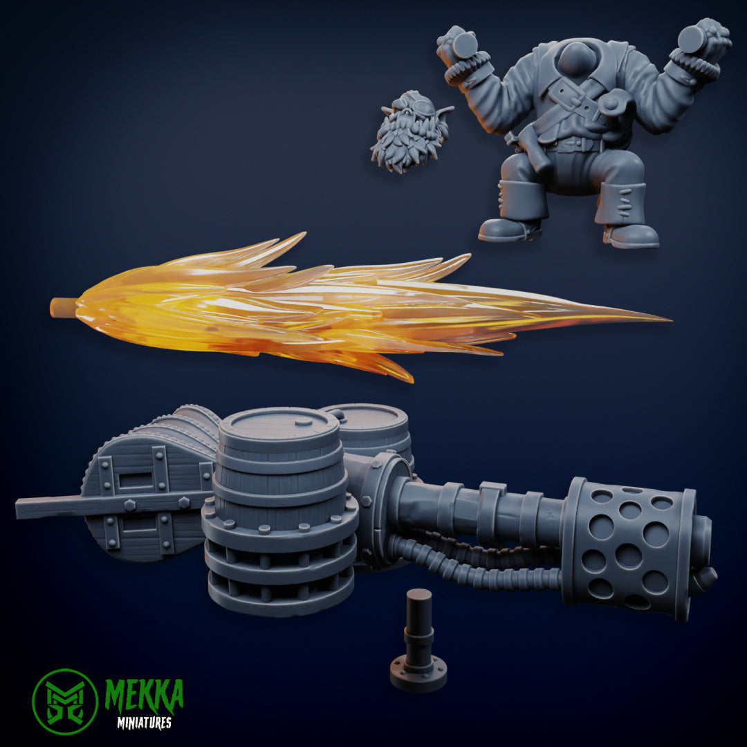 Orc Pirate Flame Throwa Resin Miniature Figure alternate view 2