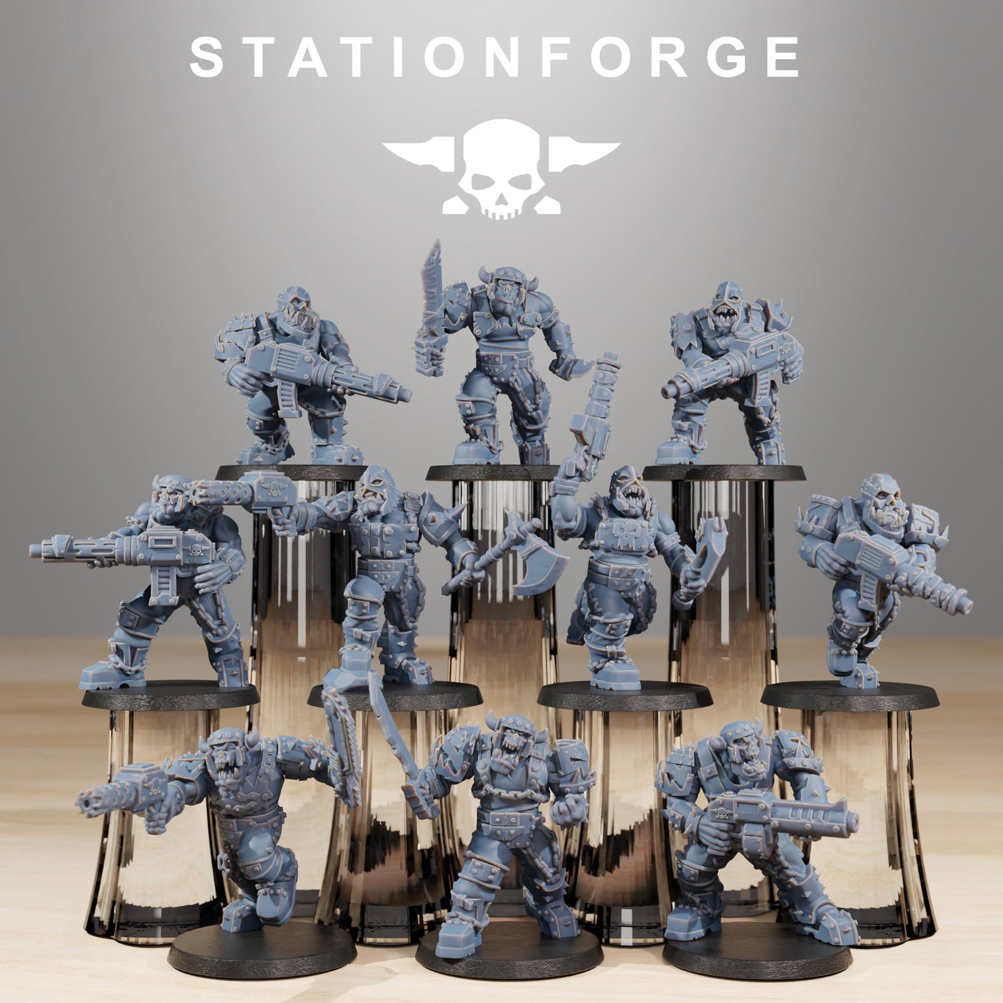 Orkaz Skull Infantry x10 Resin Miniatures Set alternate view 9