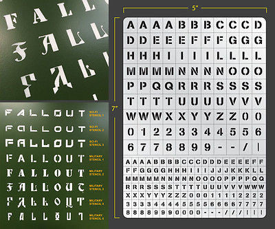 Pochoir aérographe lettrage militaire 001