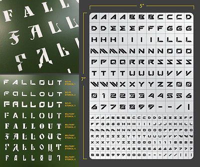 Pochoir aérographe Sci-Fi Lettering 001