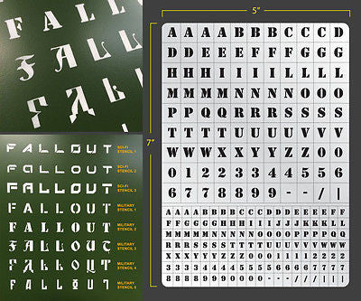 Pochoir aérographe lettrage militaire 002