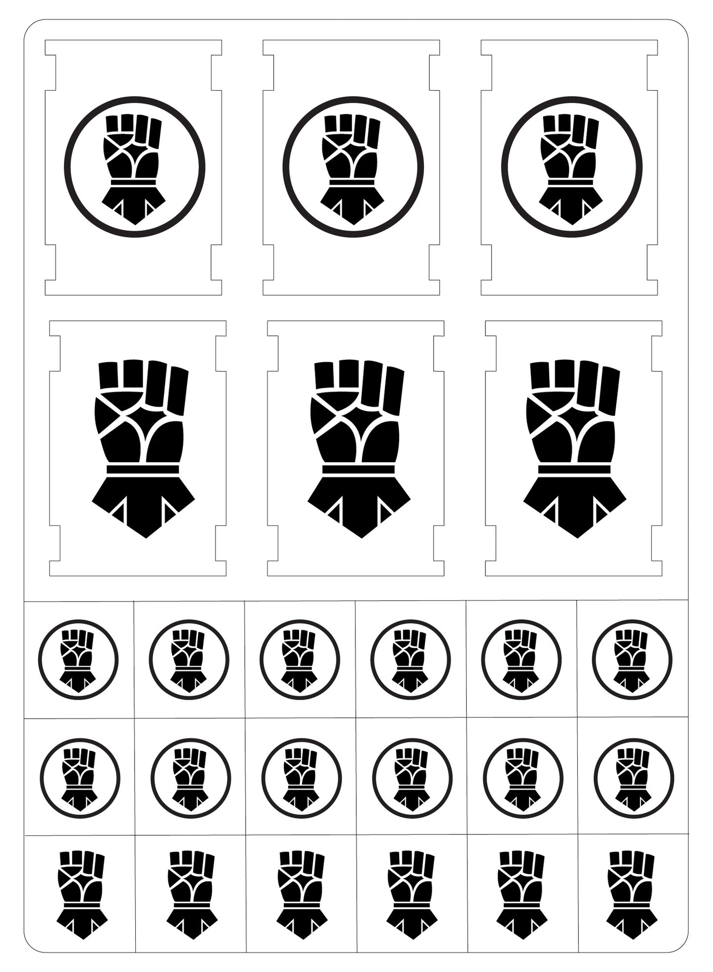 LTD-16 Airbrush-Schablone
