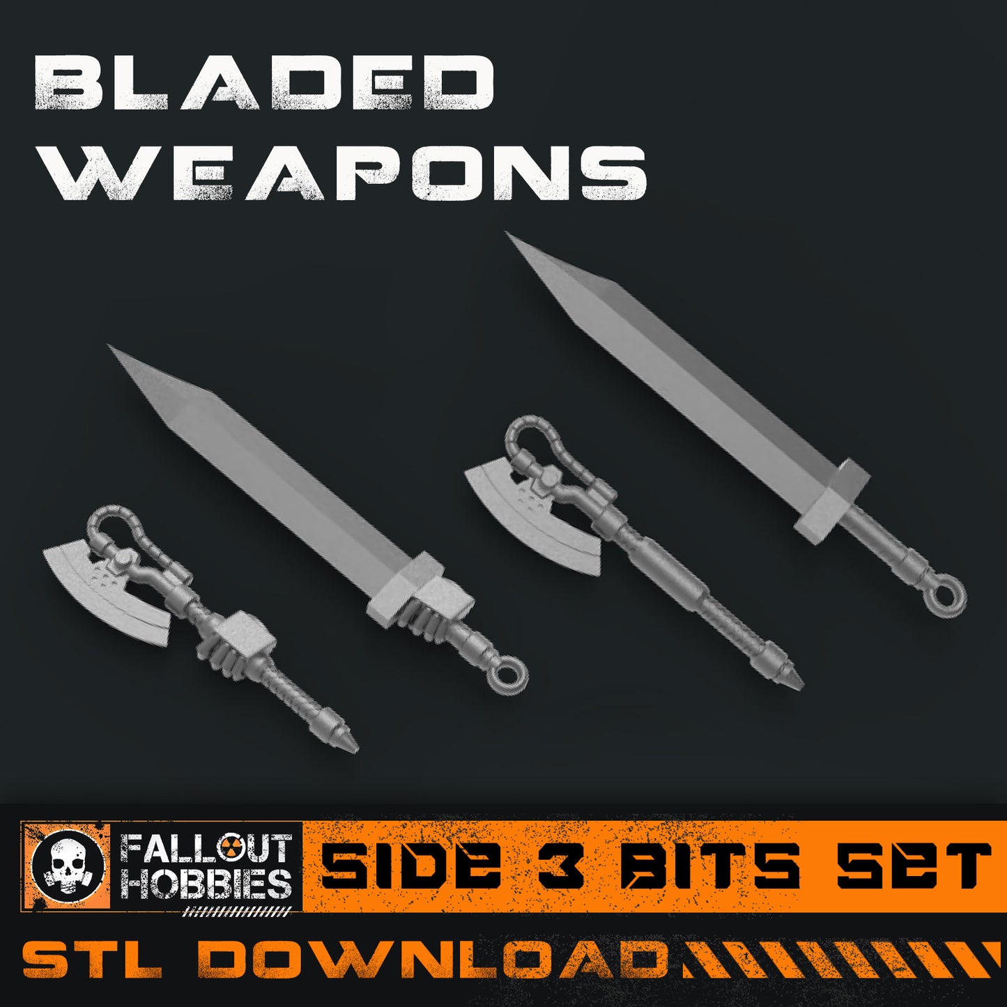 Ensemble de téléchargement de fichiers STL de bits de conversion côté 3