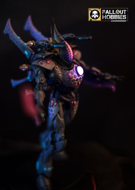 Eldar Wraithknight Hex Mesh Airbrush Stencil Tutorial