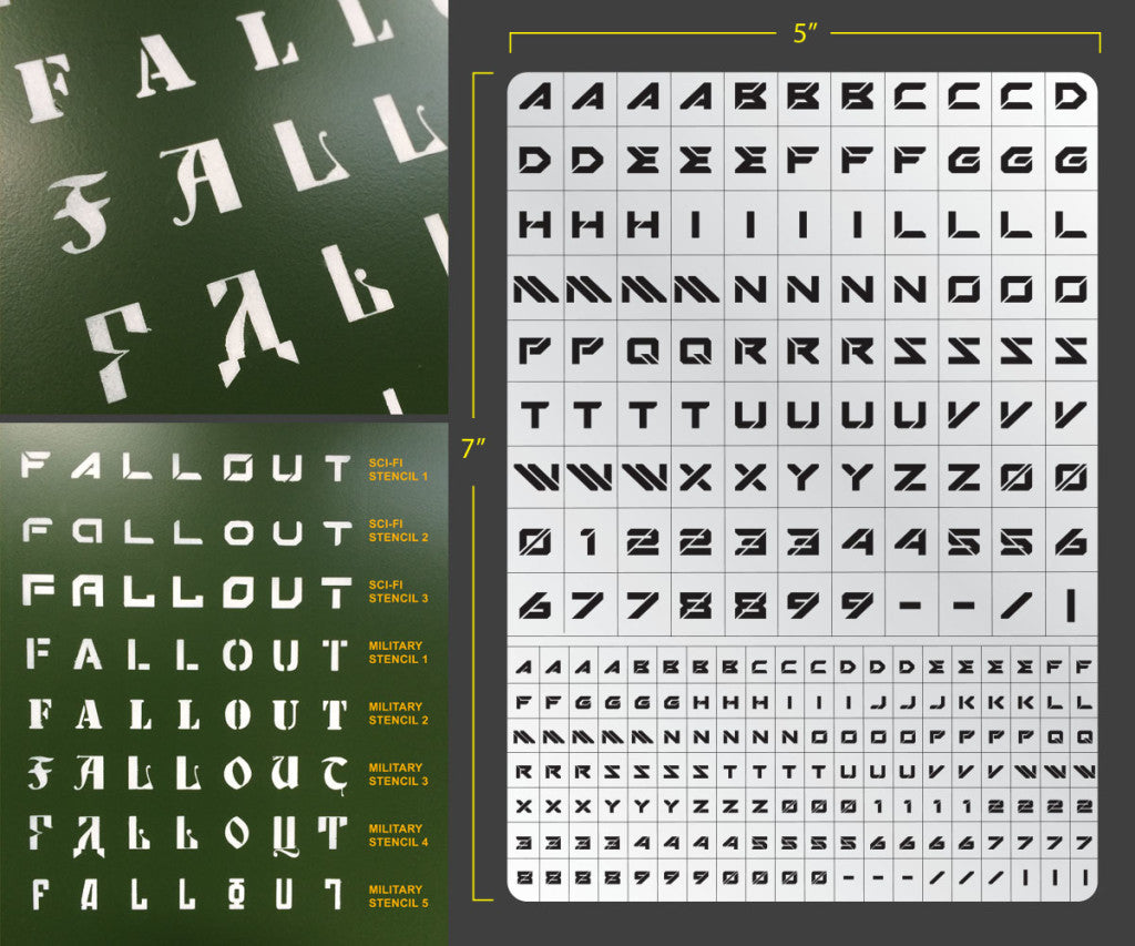 Vinyl Stencils - Lettering – Fallout Hobbies