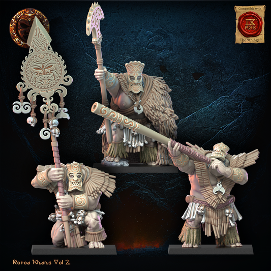 Roroa Khans Tiki Command Group Resin Boss Miniature product image