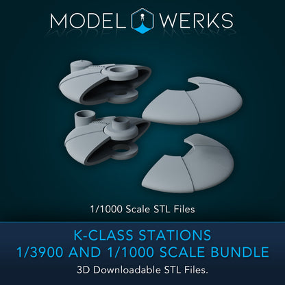 K-Class Stations 1/3900 and 1/1000 Scale STL Bundle