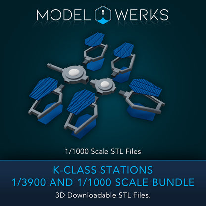 K-Class Stations 1/3900 and 1/1000 Scale STL Bundle