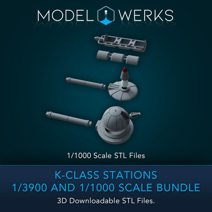 K-Class Stations 1/3900 and 1/1000 Scale STL Bundle
