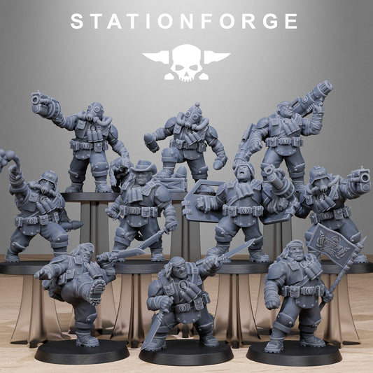 GrimGuard Jungle Fighter Mutants x10 Resin Miniatures Set product image