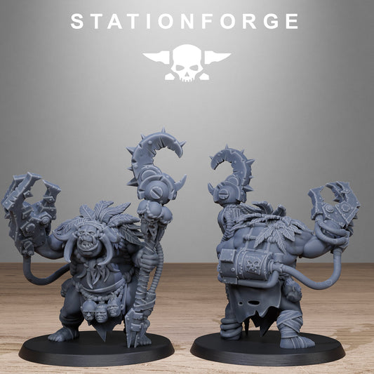 Orkaz Tribal Infantry Resin Miniature Figure alternate view 2
