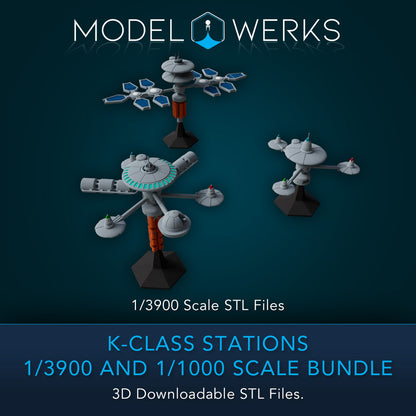 K-Class Stations 1/3900 and 1/1000 Scale STL Bundle