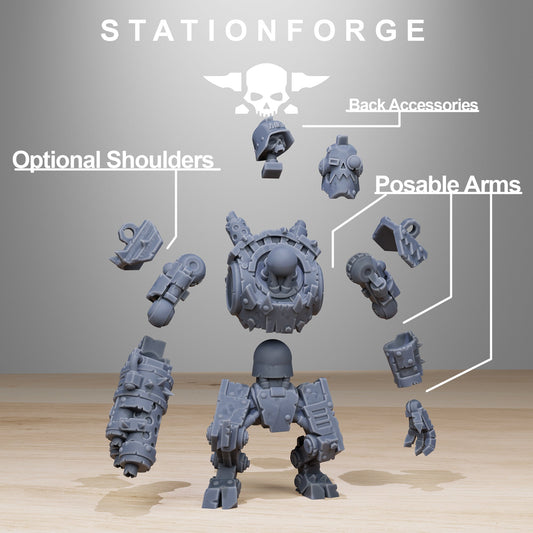 Orkaz Bot Infantry Resin Miniature Figure alternate view 2
