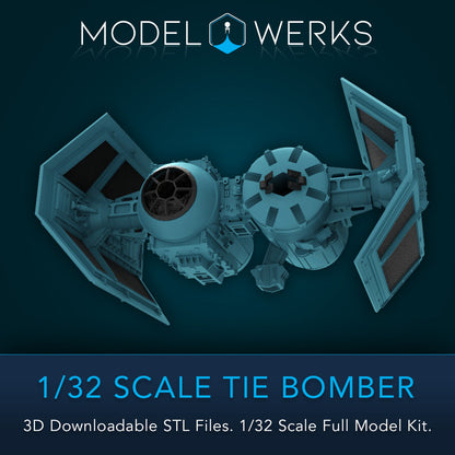 1/32 Scale Tie Bomber Full Kit STL File Download