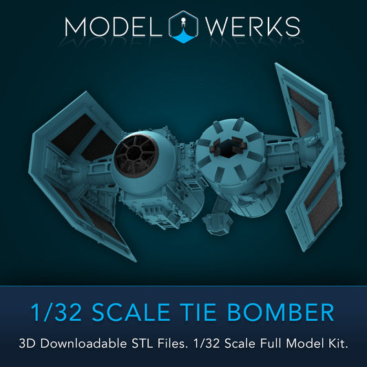 1/32 Scale Tie Bomber Full Kit STL File Download