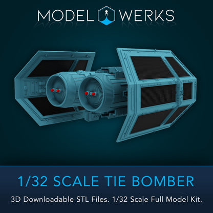 1/32 Scale Tie Bomber Full Kit STL File Download