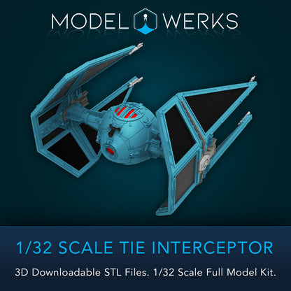 1/32 Scale Tie Interceptor Full Kit STL File Download