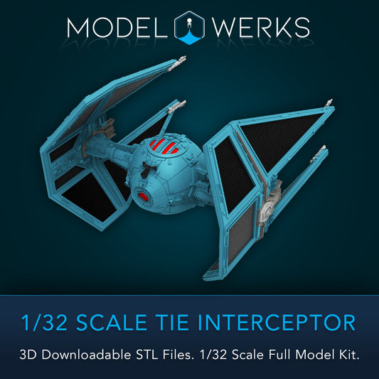 1/32 Scale Tie Interceptor Full Kit STL File Download