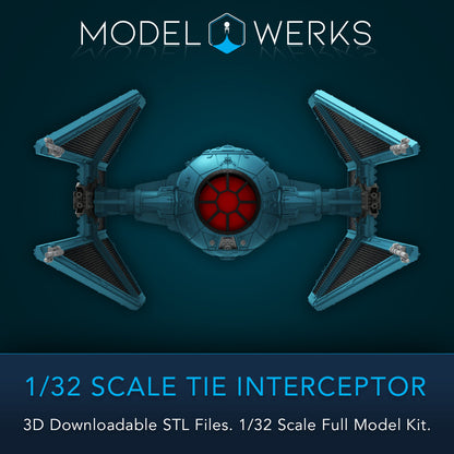 1/32 Scale Tie Interceptor Full Kit STL File Download