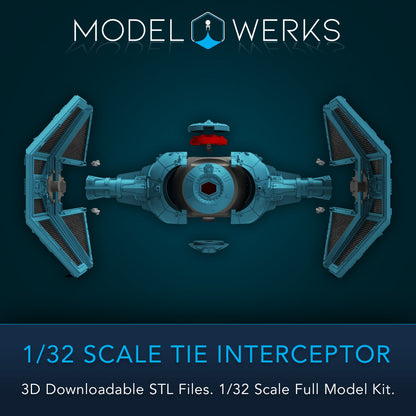 1/32 Scale Tie Interceptor Full Kit STL File Download