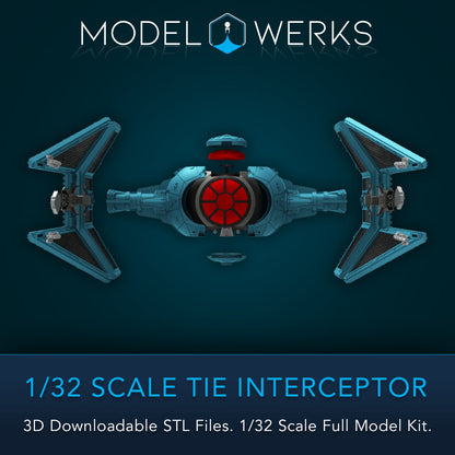 1/32 Scale Tie Interceptor Full Kit STL File Download