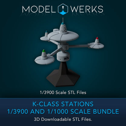 K-Class Stations 1/3900 and 1/1000 Scale STL Bundle