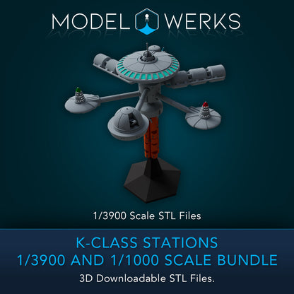 K-Class Stations 1/3900 and 1/1000 Scale STL Bundle