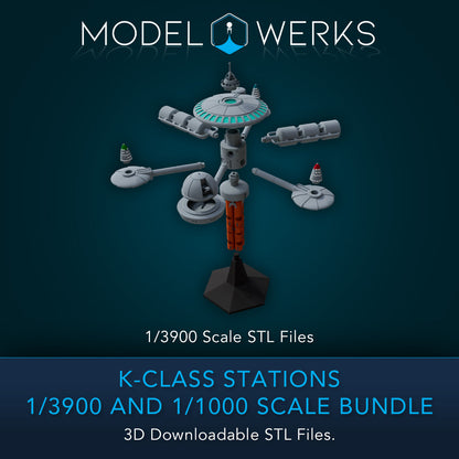 K-Class Stations 1/3900 and 1/1000 Scale STL Bundle