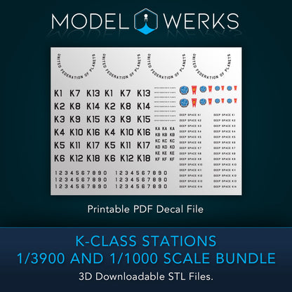 K-Class Stations 1/3900 and 1/1000 Scale STL Bundle