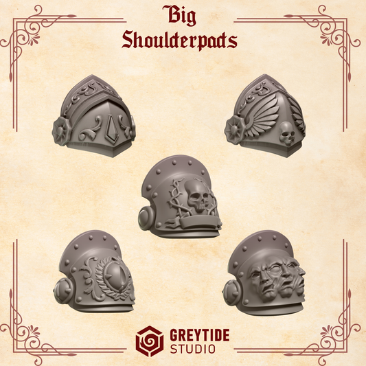 Crimson Lords Big Shoulderpads x10 Resin Upgrade Parts product image