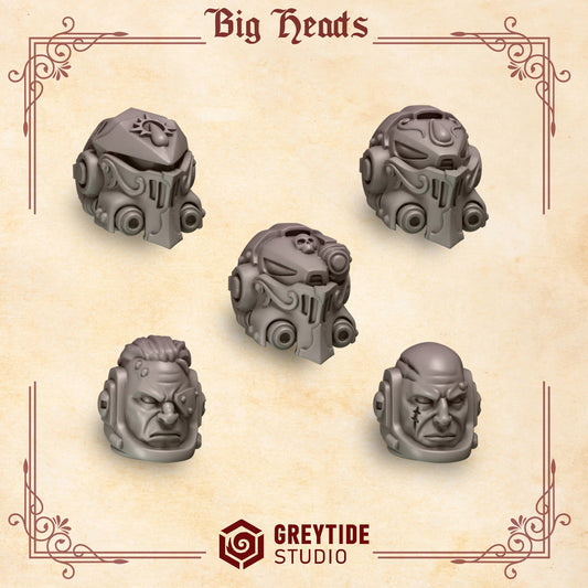 Crimson Lords Heavy Armor Helmets x10 Resin Upgrade Parts product image