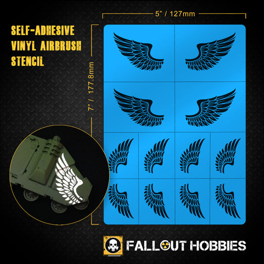 Flügel Airbrush Schablone
