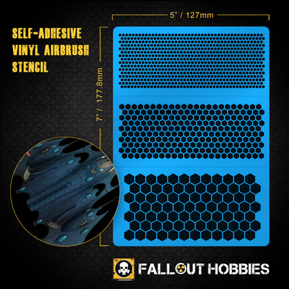 Hex Mesh Airbrush Stencil