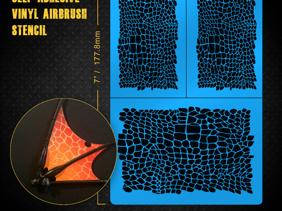 Reptile Skin Airbrush Stencil