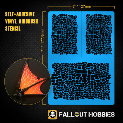 Reptile Skin Airbrush Stencil