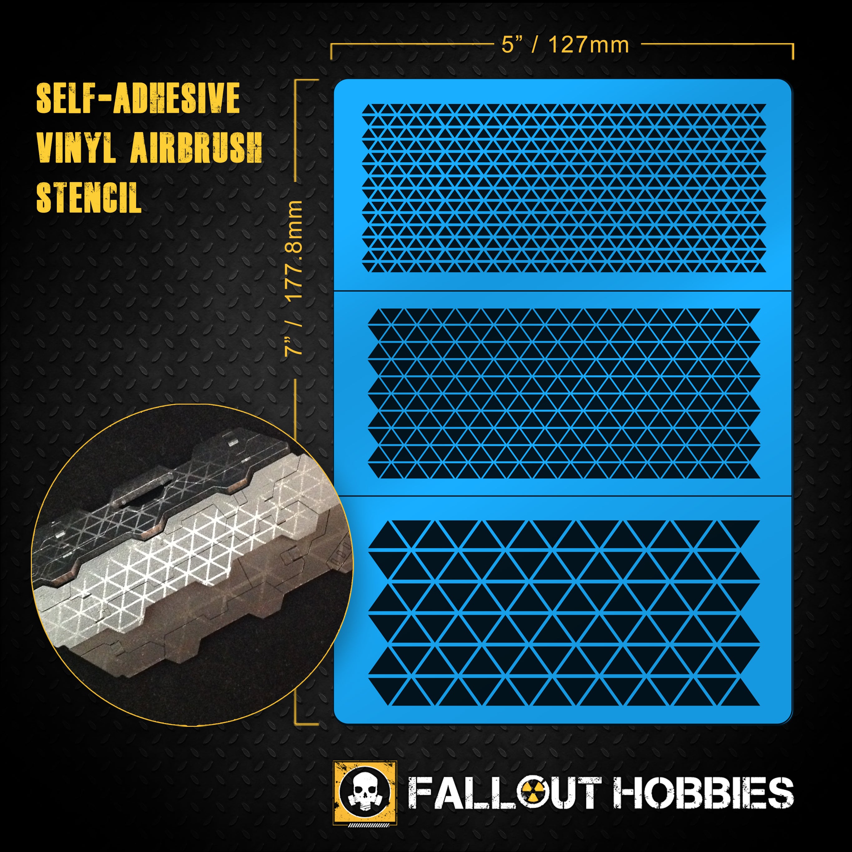 Triangle Mesh Airbrush Stencil – Fallout Hobbies