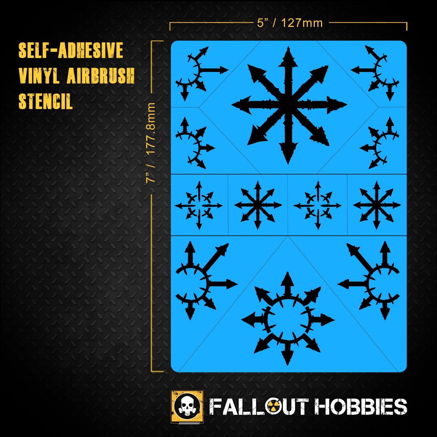 Pochoir aérographe Chaotic Stars